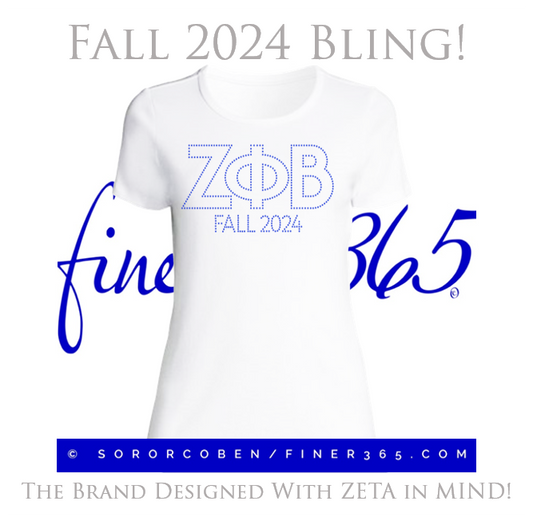 Fall 2024 - Rhinestone Crewneck T-shirt Women's & Unisex Style - White