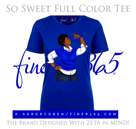 So Sweet - Full Color Crewneck T-shirt Women's & Unisex Style - Blue