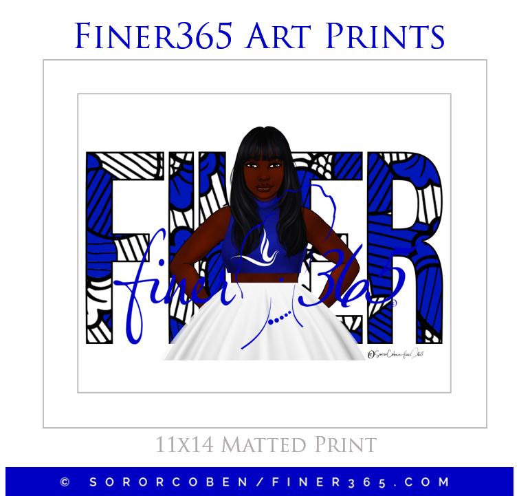 Afro Finer Dark - Art Print